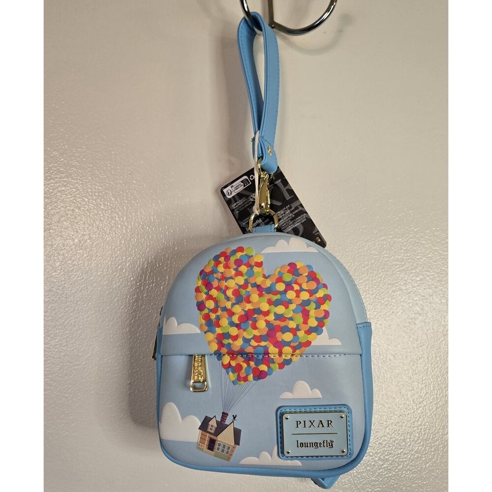 Loungefly Disney Pixar Up Blue Heart Balloons House Small Belt Bag NEW WITH TAGS